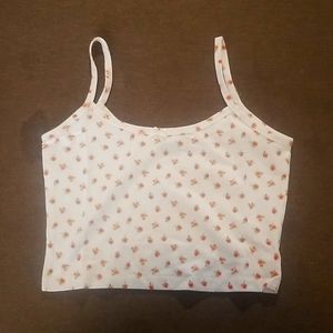 ASOS Size US:8 White Floral Crop-Top